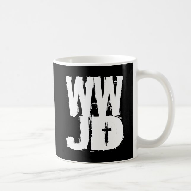 WWJD What Would Jesus Do Coffee Mug (Right)