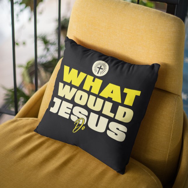 WWJD – What Would Jesus Do? Throw Pillow (Creator Uploaded)