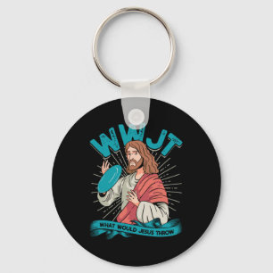Wwjt What Would Jesus Throw - Frisbee Disc Golf Sp Key Ring