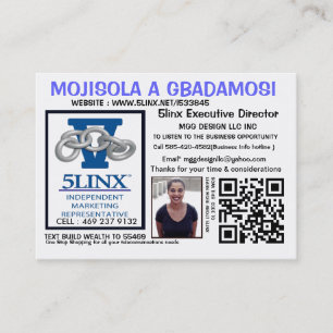 WWW.5LINX.NET/L533845 @ BE YOUR OWN BOSS BUSINESS CARD