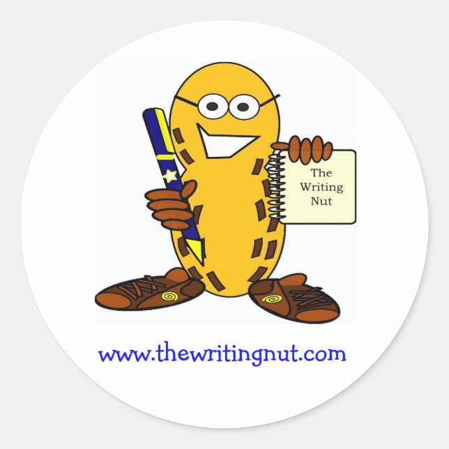 www.thewritingnut.com sticker (Front)