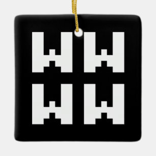 WWWW   LOL Japanese Internet Slang Ceramic Ornament