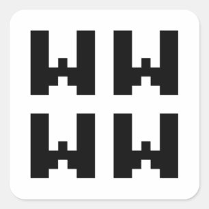 WWWW   LOL Japanese Internet Slang Square Sticker