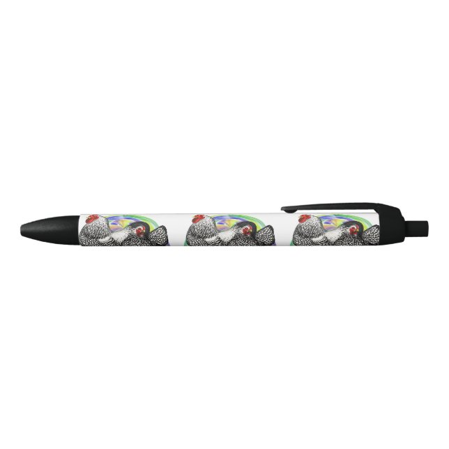 Wyandotte:  Easter Egg Pair Black Ink Pen (Top)