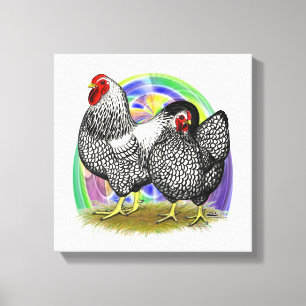 Wyandotte: Easter Egg Pair Canvas Print