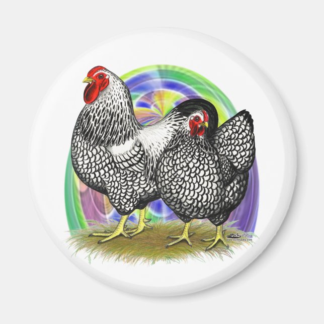 Wyandotte:  Easter Egg Pair Magnet (Front)