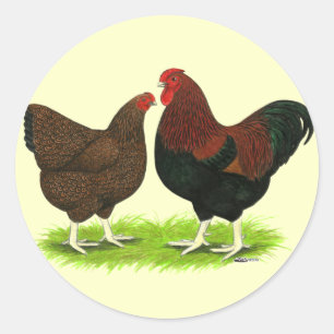 Wyandotte: Partridge Pair Classic Round Sticker
