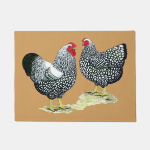 Wyandottes Silver-laced Pair Doormat