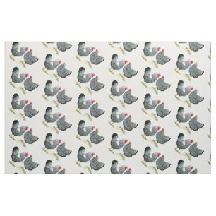 Wyandottes Silver-laced Pair Fabric