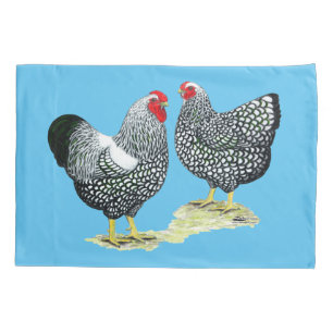 Wyandottes Silver-laced Pair Pillowcase