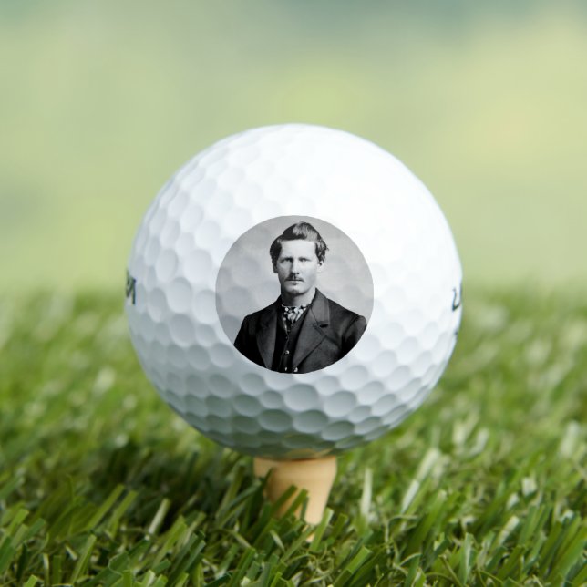 Wyatt Earp: Lawman, Gunfighter, Saloon Keeper Golf Balls (Insitu Tee)