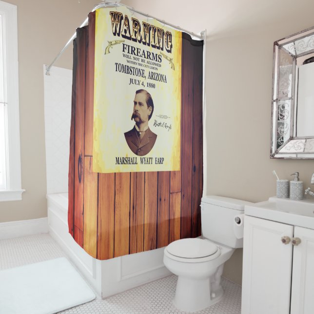 Wyatt Earp Marshall Shower Curtain (In Situ)