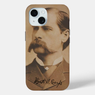 Wyatt Earp Portrait and Signature iPhone 15 Case