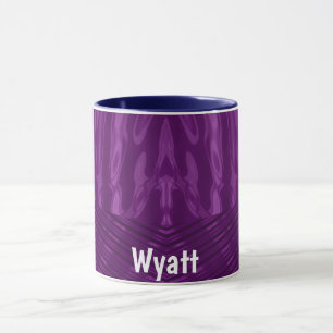 WYATT ~ GLOSSY 3D Glossy Purple Blue Mug