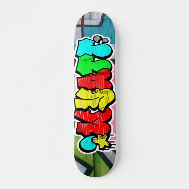 Wyatt Graffiti Custom Personalised Cool Skateboard (Front)
