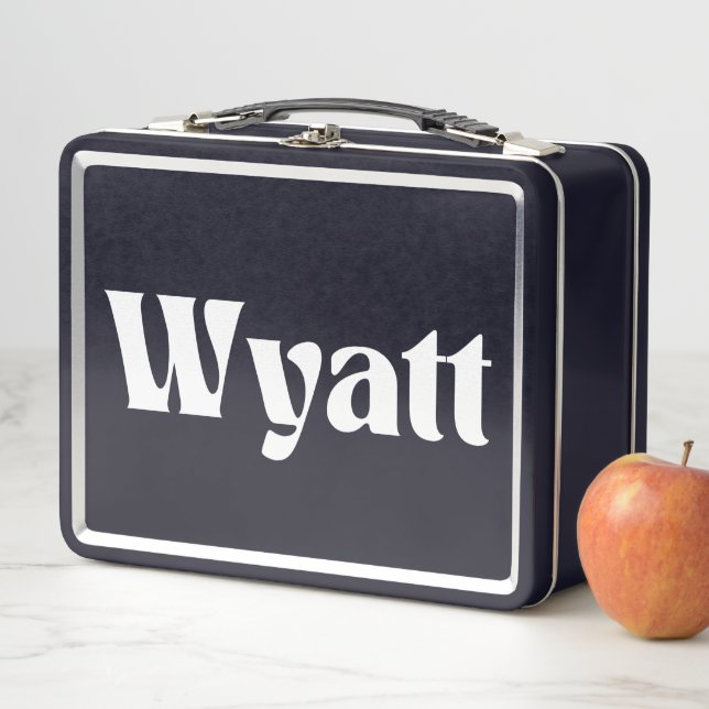 Wyatt Name Personalised Metal Lunch Box (In Situ)