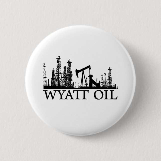 Wyatt Oil / Black Logo 6 Cm Round Badge (Front)