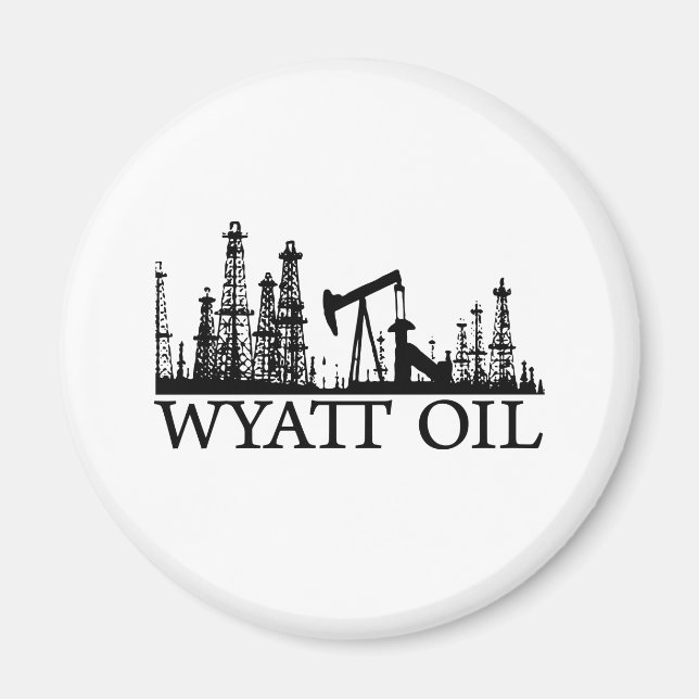 Wyatt Oil / Black Logo Magnet (Front)