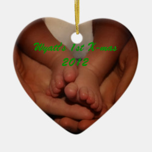 Wyatt's 1st X-mas Ceramic Ornament