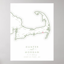 Wychmere Beach Club Wedding Sage Guest Book Poster