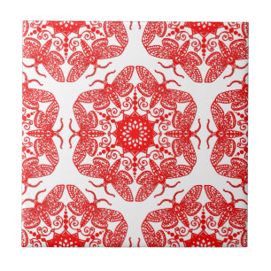 Wycinanka Moth Pattern Tile