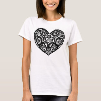 Wycinanki Heart T Shirt