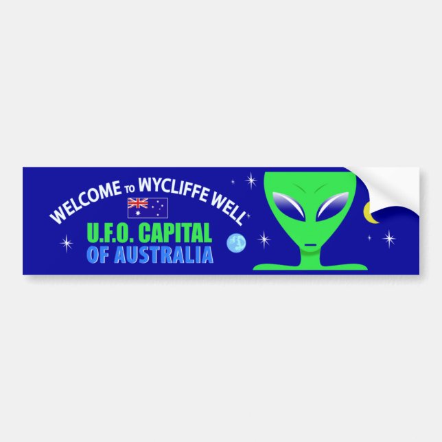 Wycliffe Well UFO Bumper Sticker (Front)