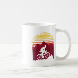 Wydaho Wyoming Idaho Mountain Biking Biker Cyclist Coffee Mug
