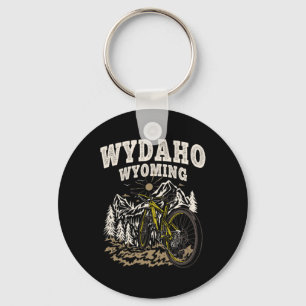 Wydaho Wyoming Mountain Biking Biker Cyclist Key Ring