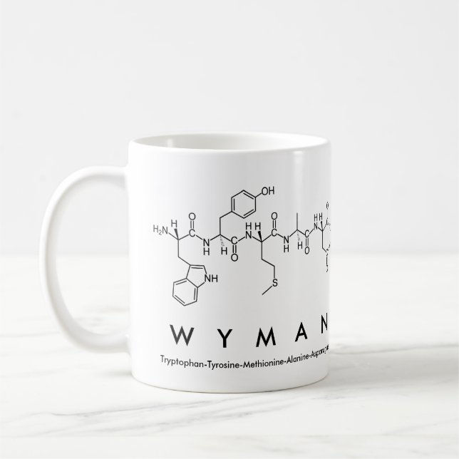 Wyman peptide name mug (Left)