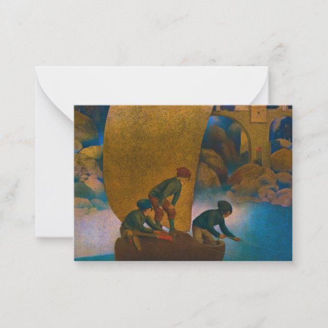 Wynken, Blynken and Nod, 1905 by Maxfield Parrish Card (Front)