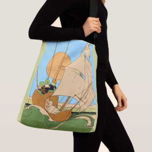 Wynken, Blynken and Nod print Crossbody Bag