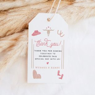 WYNONA Blush Pink Boho Rodeo Cowgirl Theme Gift Tags