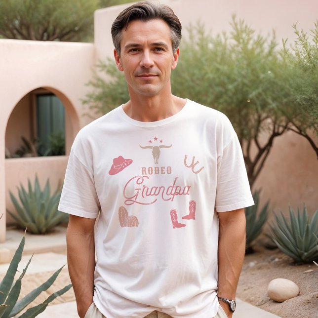 WYNONA Blush Pink Cowgirl Rodeo Grandpa T-Shirt (Creator Uploaded)