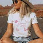 WYNONA Blush Pink Cowgirl Rodeo Mama T-Shirt<br><div class="desc">This t shirt features cute blush pink cowgirl graphics and the words 'rodeo mama' in a sweet rodeo font combination. This mum shirt is the perfect gift for your favourite expecting mama or works as a great pregnancy announcement idea.</div>