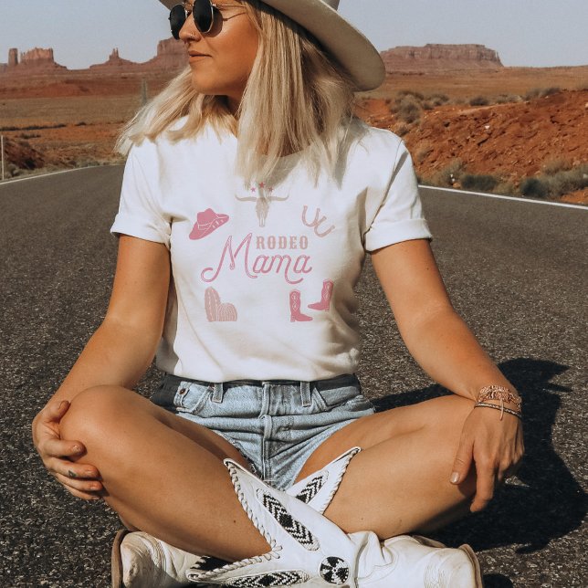 WYNONA Blush Pink Cowgirl Rodeo Mama T-Shirt (Creator Uploaded)