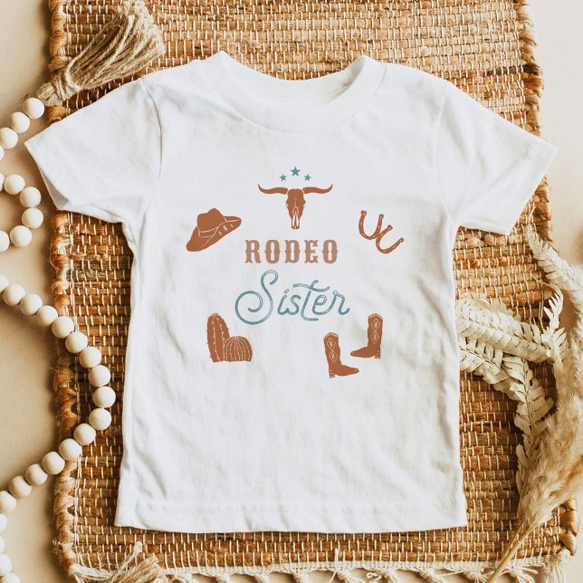 WYNONA Boho Terracotta Cowgirl Rodeo Sister Toddler T-Shirt (Creator Uploaded)