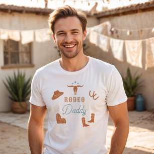 WYNONA Orange & Teal Cowgirl Rodeo Daddy T-Shirt