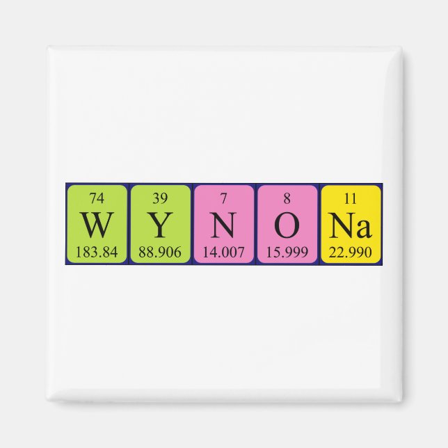 Wynona periodic table name magnet (Front)