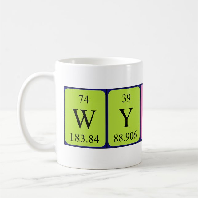 Wynona periodic table name mug (Left)