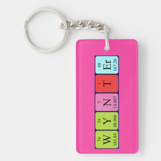 Wynter periodic table name keyring (Front)