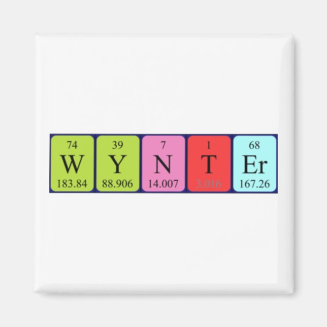 Wynter periodic table name magnet (Front)