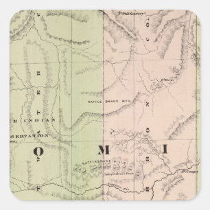 Wyoming 2 square sticker