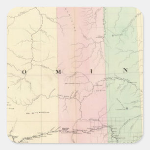 Wyoming 3 square sticker
