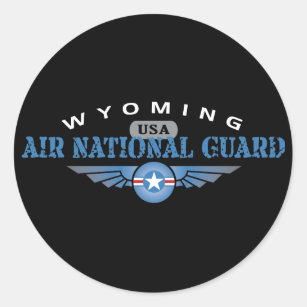 Wyoming Air National Guard Classic Round Sticker