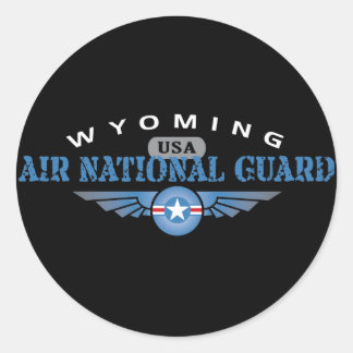 Wyoming Air National Guard Classic Round Sticker