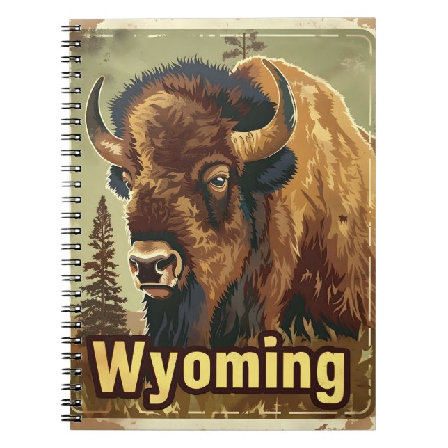 Wyoming American Bison Notebook (Front)