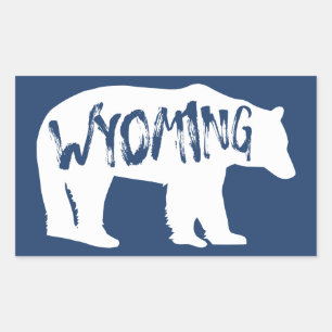 Wyoming Bear Rectangular Sticker