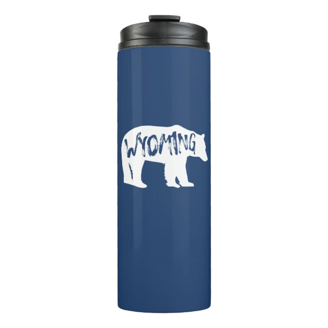 Wyoming Bear Thermal Tumbler (Front)