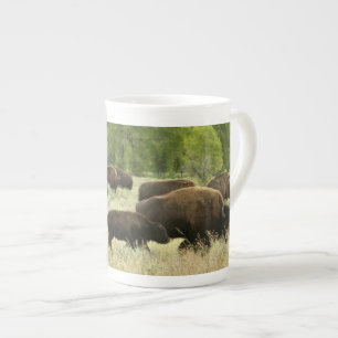 Wyoming Bison Nature Animal Photography Bone China Mug
